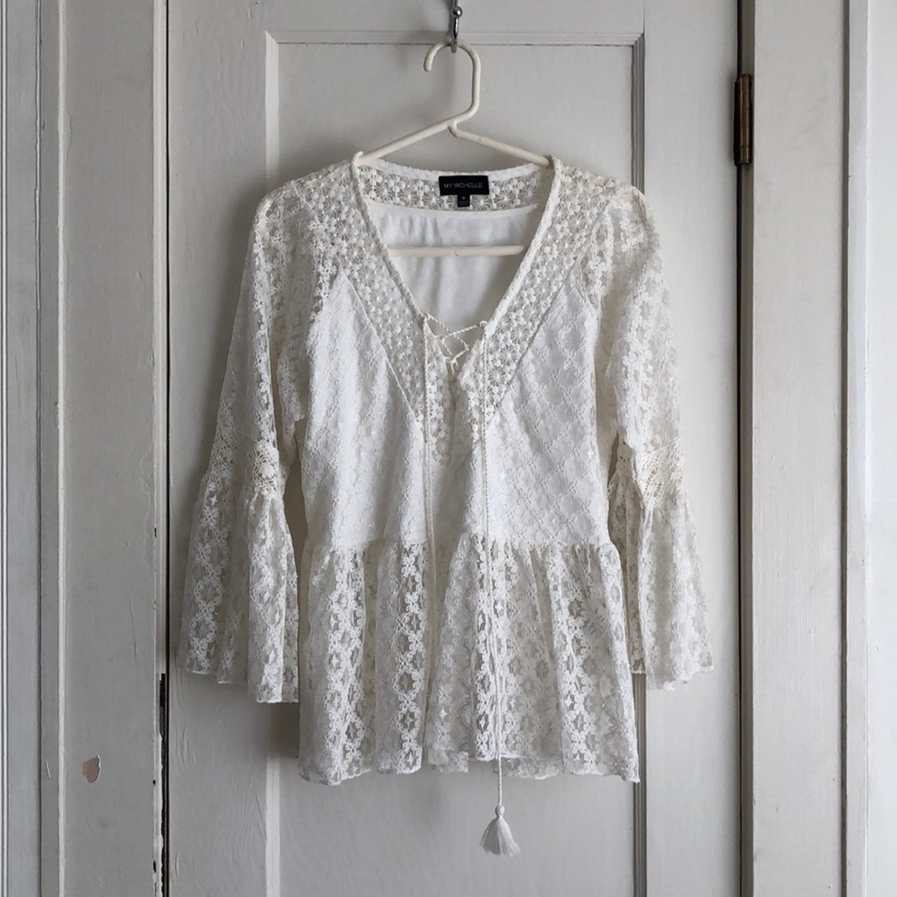 Boho style lace holiday top